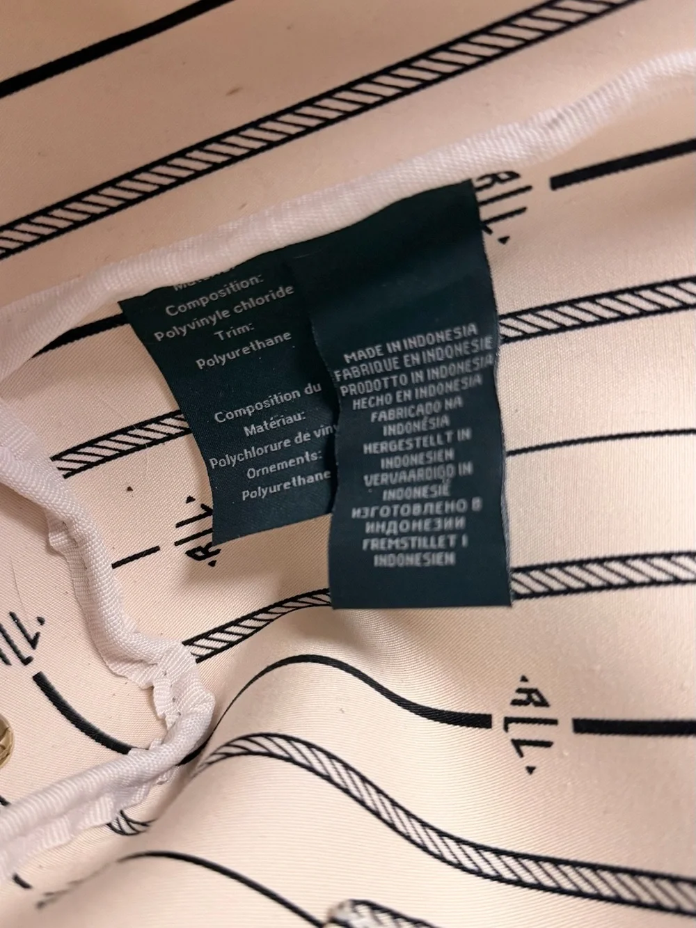 Lauren Ralph Lauren Equestrian Belt Print Large Tote Bag